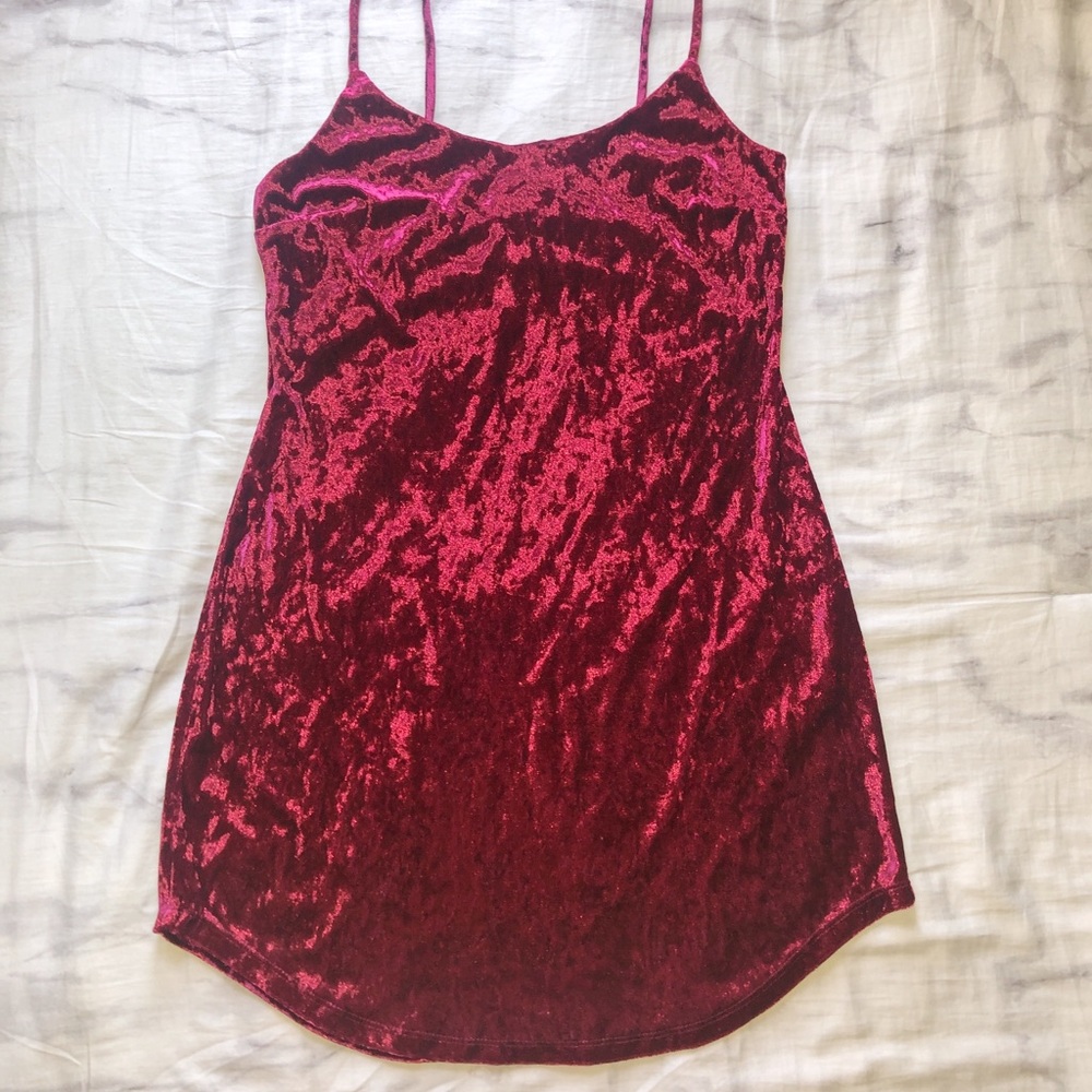 Velvet Dress - Red